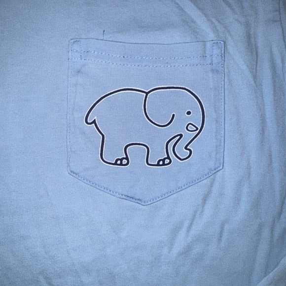 Ivory Ella Long Sleeve Pocket Graphic Tee T Shirt Womens S Small Light Blue - Picture 6 of 10